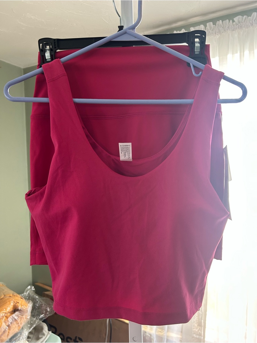 Yogalicious Crop Tank & Shorts in Hot Pink